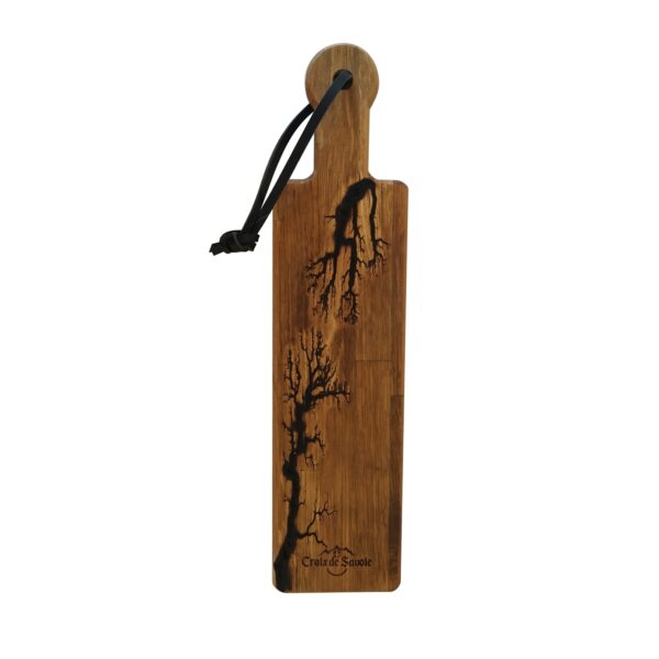 Plateau décoratif chêne fractal de Lichtenberg 46*11*2cm